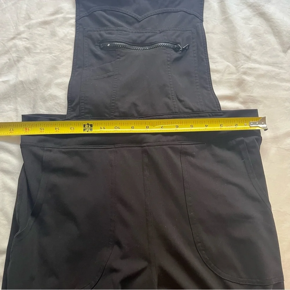 SWAAY Overall Jumpsuit in Black Eco-Friendly Adjustable Heart Zipper Pockets XL - Picture 9 of 12